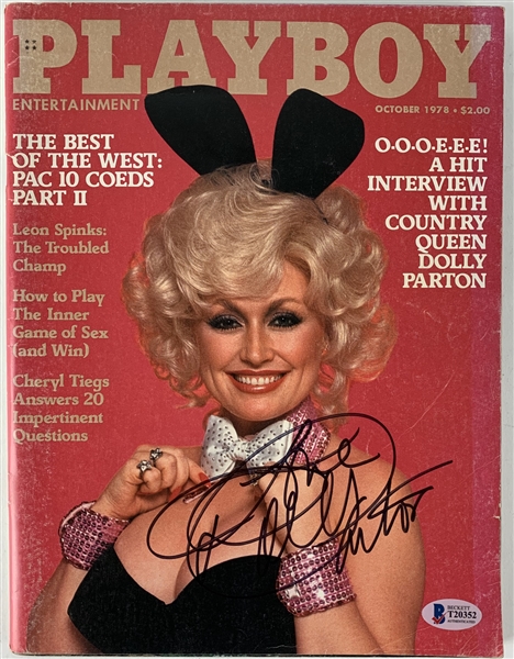 Dolly Parton Rare Signed October 1978 Playboy Magazine (Beckett/BAS COA)