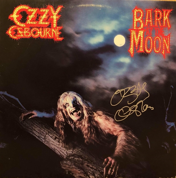 Ozzy Osbourne Signed "Bark At The Moon" Record Album Cover (Beckett/BAS Guaranteed)