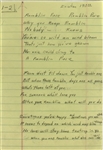 Chuck Berry Handwritten Lyrics for "Ramblin Rose" (Epperson/REAL LOA)