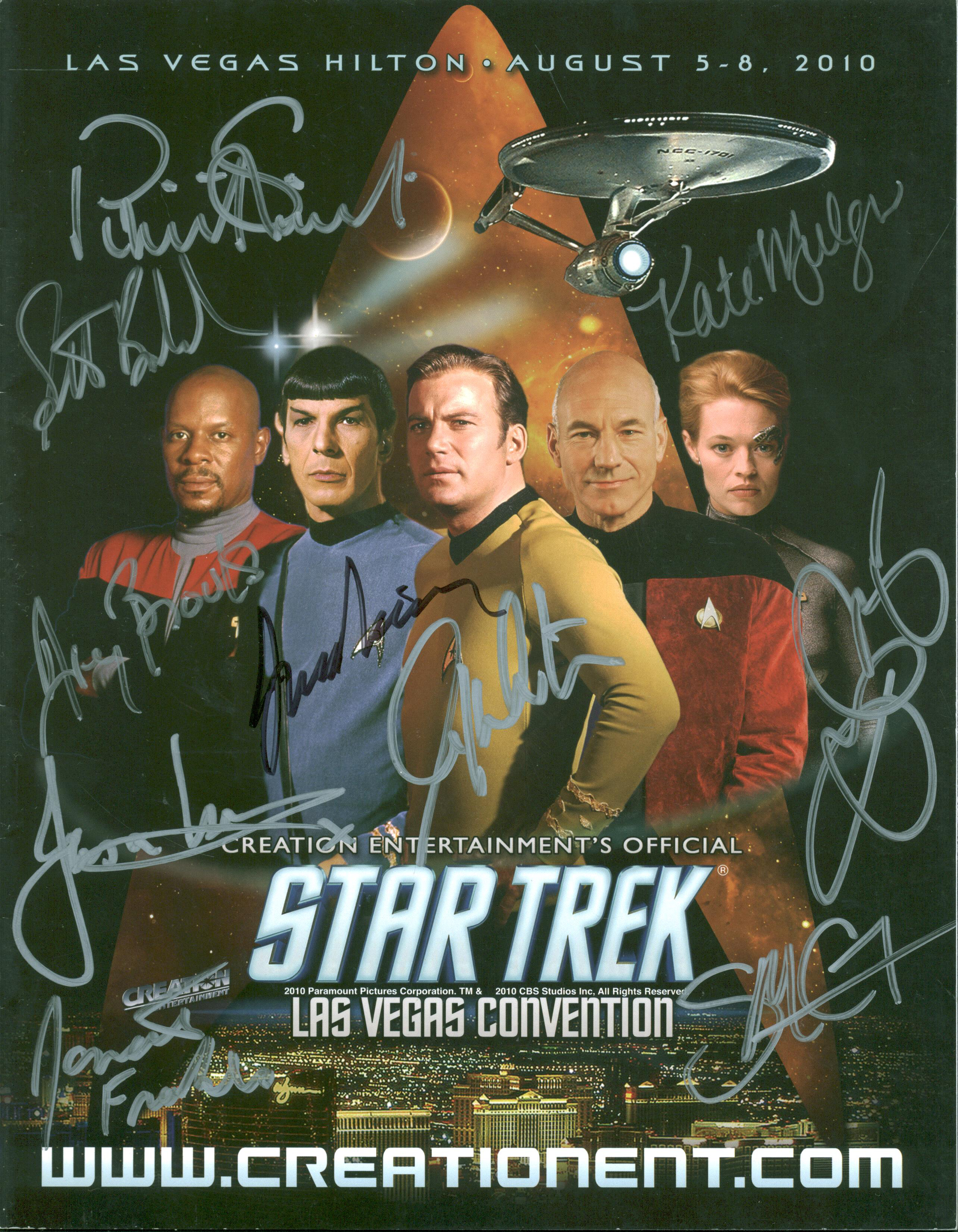 Lot Detail Star Trek Convention 2010 MultiSigned 8.5" x 11" Program