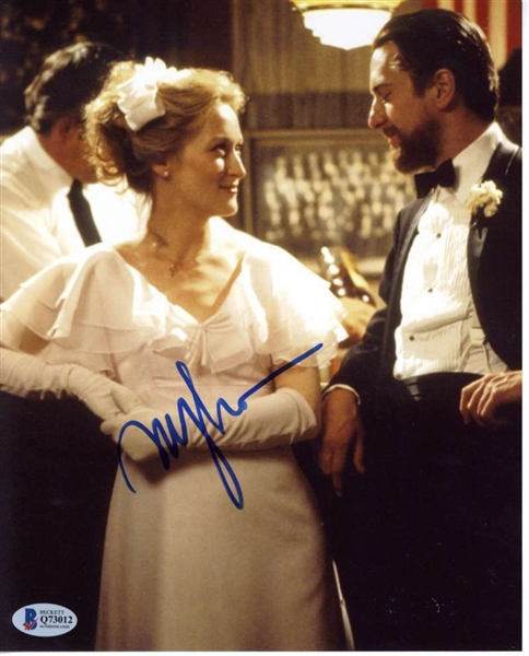 Meryl Streep Rare Signed 8" x 10" Photograph w/ Robert DeNiro! (Beckett/BAS)