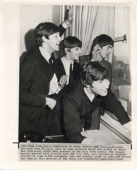 The Beatles Original 1964 Associated Press Photograph