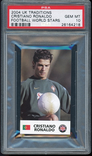 2004 Cristiano Ronaldo UK Traditions Football World Stars Rookie Card :: PSA Graded GEM MINT 10!