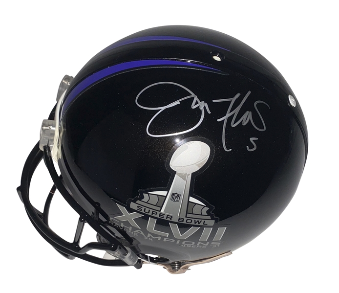 Joe Flacco Signed Baltimore Ravens Super Bowl MVP PROLINE Helmet (Schwartz) 
