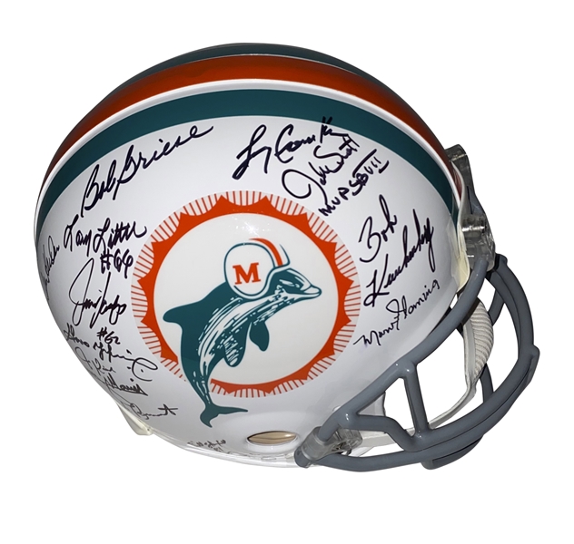 1972 Miami Dolphins (Perfect Season) Team Sized Full Sized  PROLINE Helmet w/26 Sigs (JSA Witness)