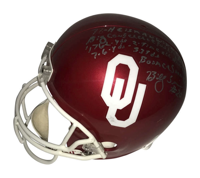 Billy Sims Signed Oklahoma Sooners Full Size Replica Helmet (JSA)