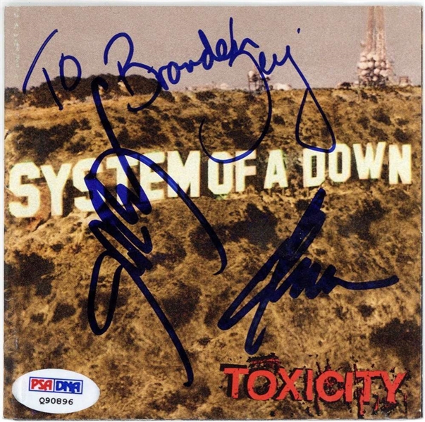 System of a Down Group Signed "Toxicity" CD Booklet (PSA/DNA)