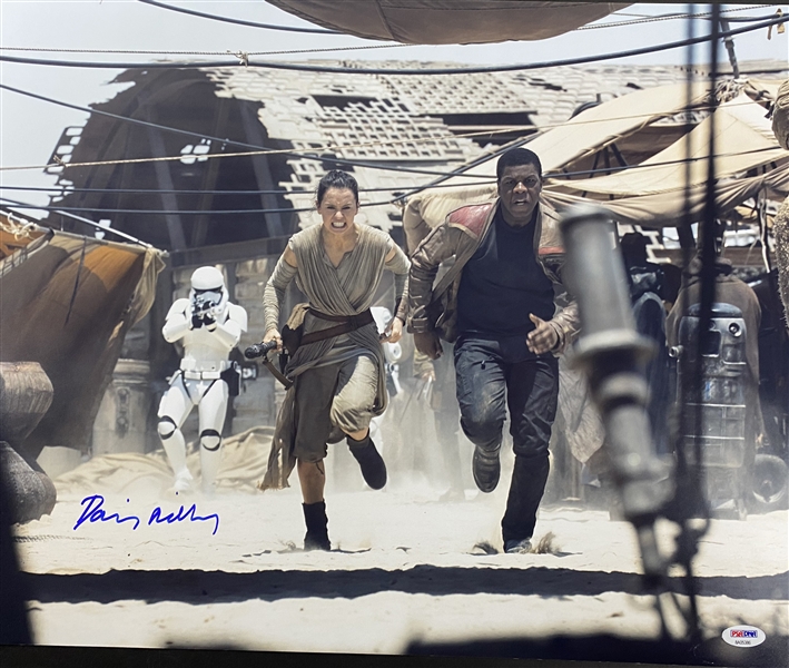 Star Wars: Daisy Ridley Signed  19" x 15.5" Color Photograph (PSA/DNA)