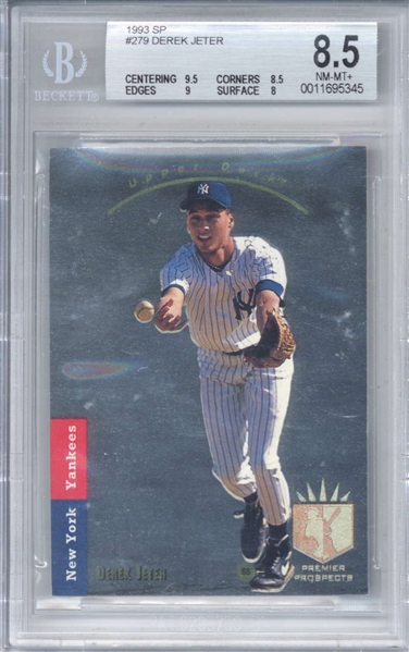 Derek Jeter 1993 SP #279 Rookie Card - Beckett/BGS Graded NM-MT+ 8.5!