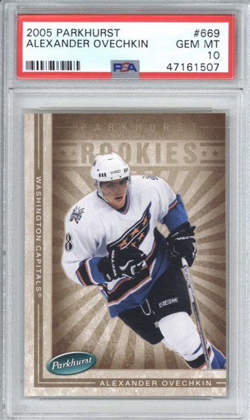 Alexander Ovechkin 2005 Parkhurst #669 Rookie Card (PSA Graded GEM MINT 10)