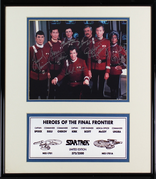 Star Trek Multi-Signed Limited Edition "Heroes of the Final Frontier" Display (Beckett/BAS Graded MINT 9)