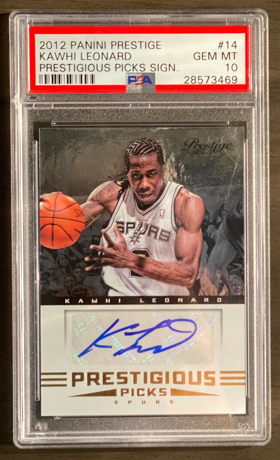 Lot Detail - 2012 Kawhi Leonard Prestige Prestigious Picks #14 Auto ...