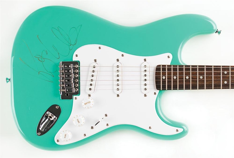 Pink Floyd: Roger Waters In-Person Signed Fender Squier Stratocaster Guitar (John Brennan Collection)(Beckett/BAS & Floyd Authentic Guaranteed)