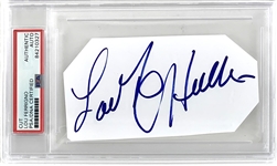 The Hulk: Lou Ferrigno Signed Cut Autograph (PSA/DNA Encapsulated)