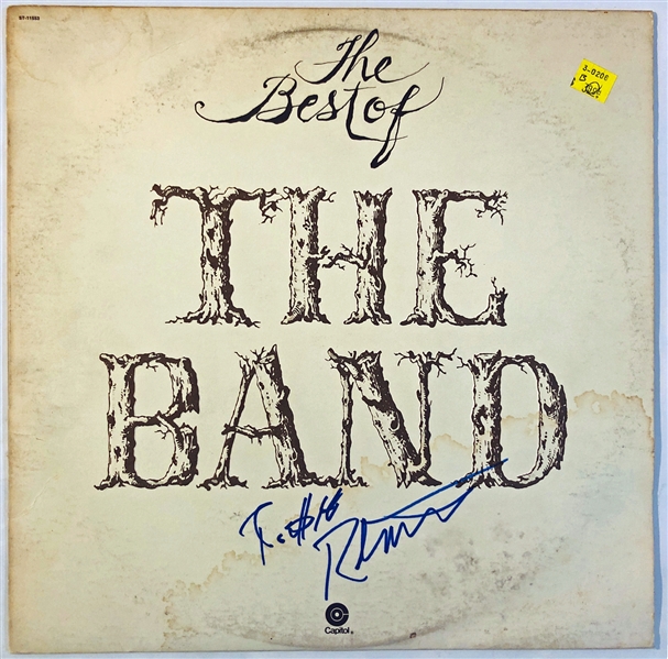 Robbie Robertson In-Person Signed "The Best of The Band" Record Album (John Brennan Collection)(Beckett/BAS Guaranteed)
