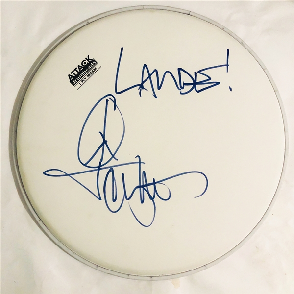 Motley Crue: Tommy Lee In-Person Signed 12-Inch Attack Pro Model Drumhead (John Brennan Collection)(Beckett/BAS Guaranteed)
