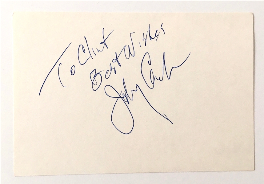 Johnny Cash Signed 4" x 6" Index Card (Beckett/BAS LOA)