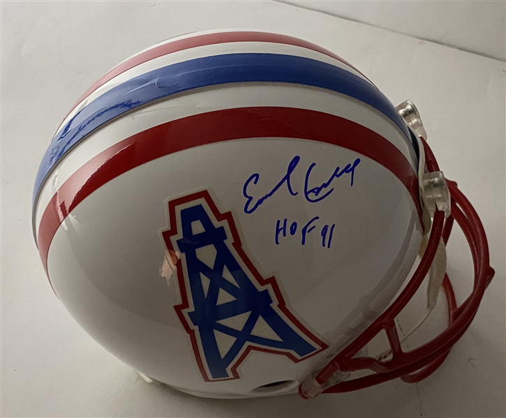 Earl Campbell Signed Oilers Helmet (Beckett/BAS Guaranteed)