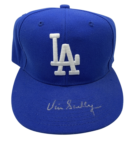 Vin Scully Signed Dodgers Fitted Baseball Cap (PSA/DNA)