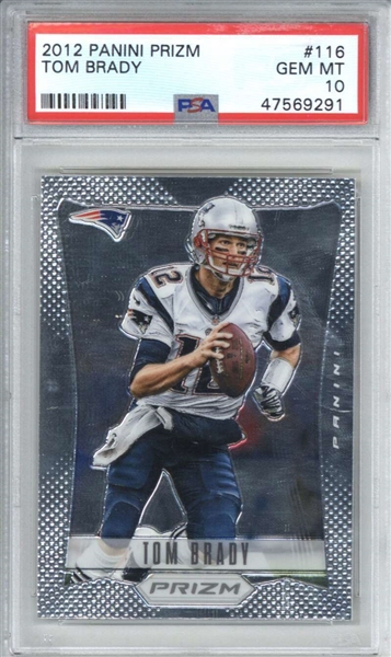 Tom Brady 2012 Panini Prizm #116 Card (PSA Graded GEM MINT 10)