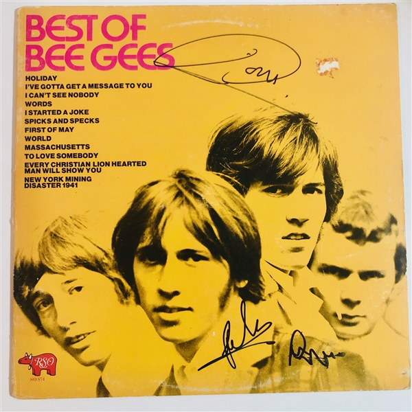 The Bee Gees Group Signed "Best of Bee Gees" Record Album (John Brennan Collection)(Beckett/BAS Guaranteed)