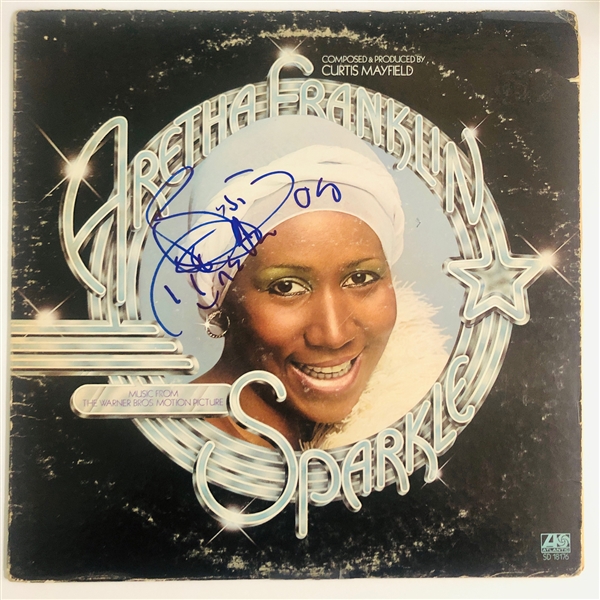 Aretha Franklin Signed "Sparkle" Record Album (John Brennan Collection)(Beckett/BAS Guaranteed)