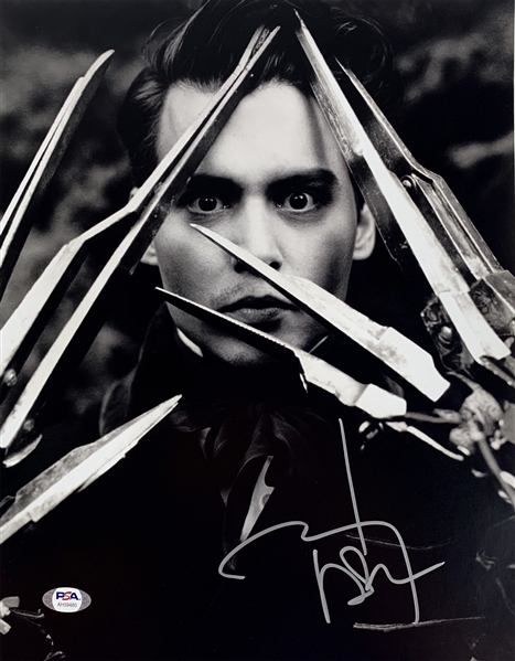 Johnny Depp Signed 11" x 14" Photo as Edward Scissorhands (PSA/DNA COA)