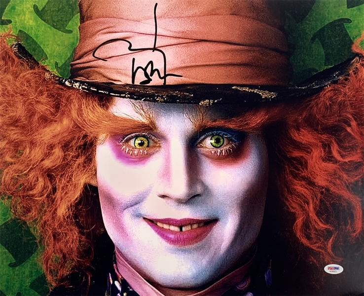Johnny Depp In-Person Signed 16" x 20" Photo from "Alice in Wonderland" (PSA/DNA)