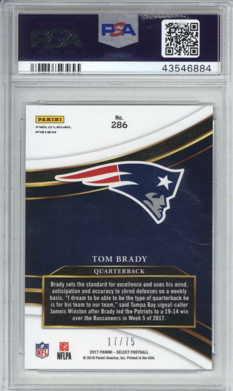 Lot Detail - Tom Brady 2017 Panini Select Copper Prizm #286  75 Card 