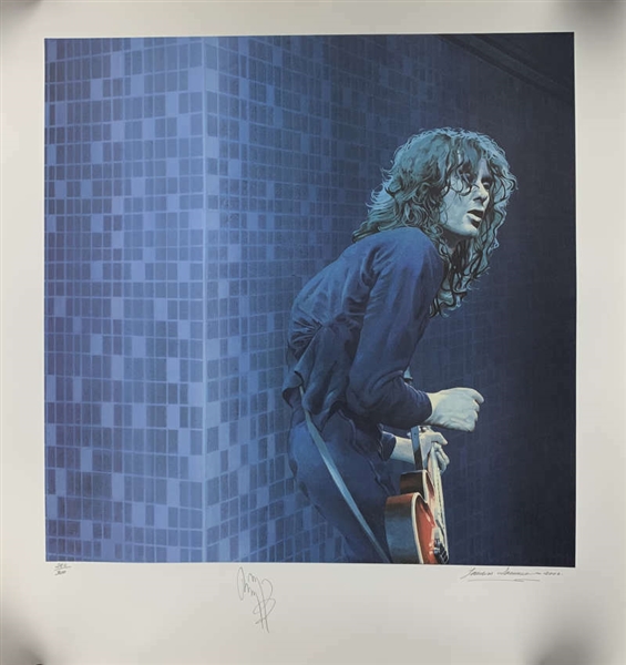 Led Zeppelin: Jimmy Page Signed Ltd. Ed. 30" x 33" Artist Print Lithograph (Beckett/BAS)