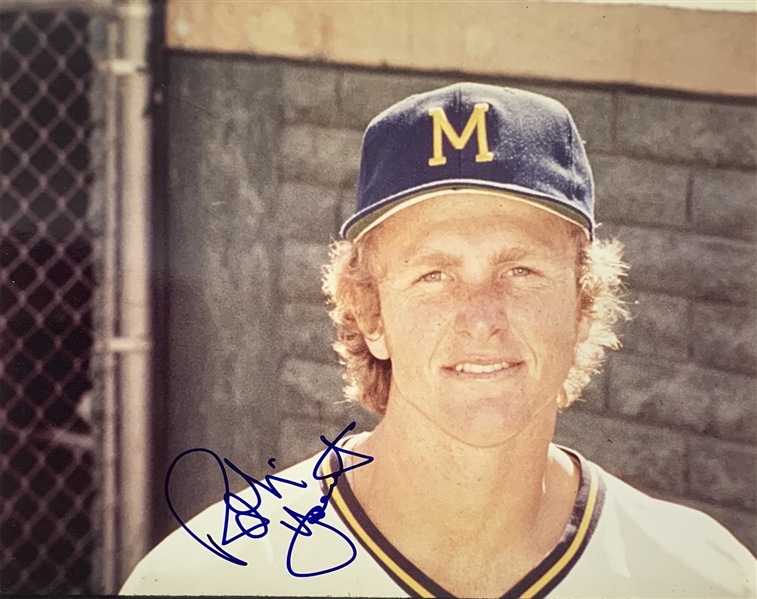 Robin Yount In-Person Signed 11" x 14" Color Photo (Beckett/BAS Guaranteed)