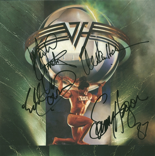 Van Halen Group Signed "5150" Album w/ Eddie Van Halen, Alex Van Halen, Sammy Hagar, and Michael Anthony! (Beckett/BAS)