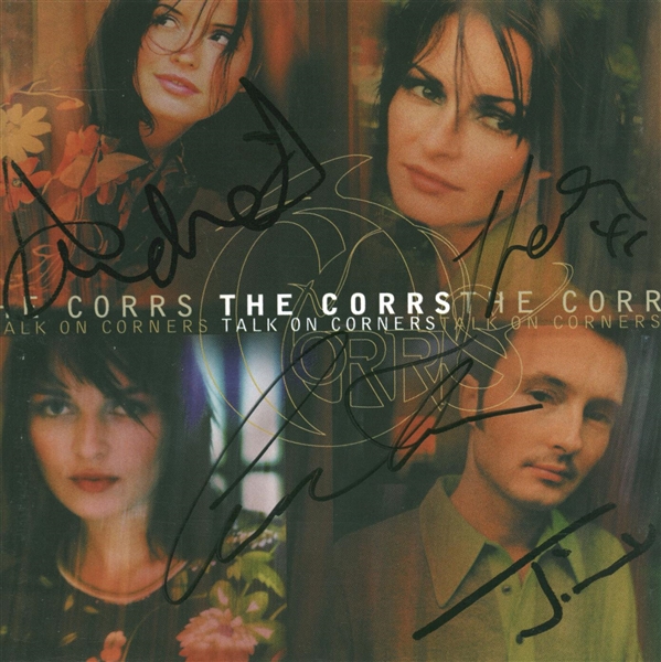 The Corrs Group signed "Talk on Corners" CD, signatures include Andrea, Caroline, Jim and Sharon Corr (Beckett/BAS)