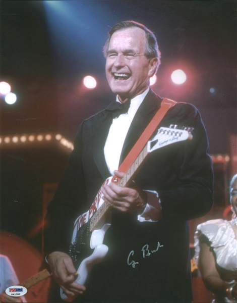 George HW Bush signed 11" x 14" Post-Inaugural Bash Photograph (PSA/DNA)