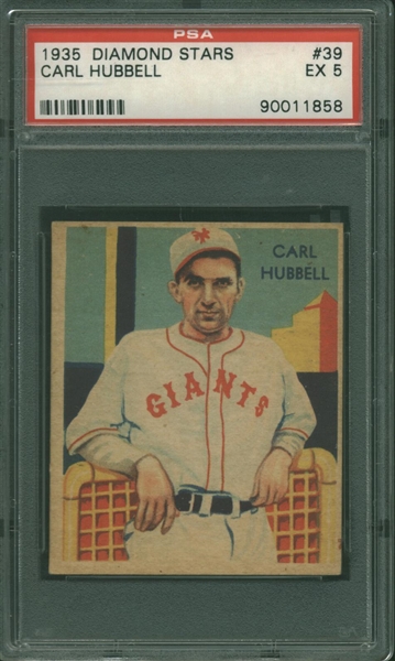1935 Diamond Stars Carl Hubbell PSA EX-5