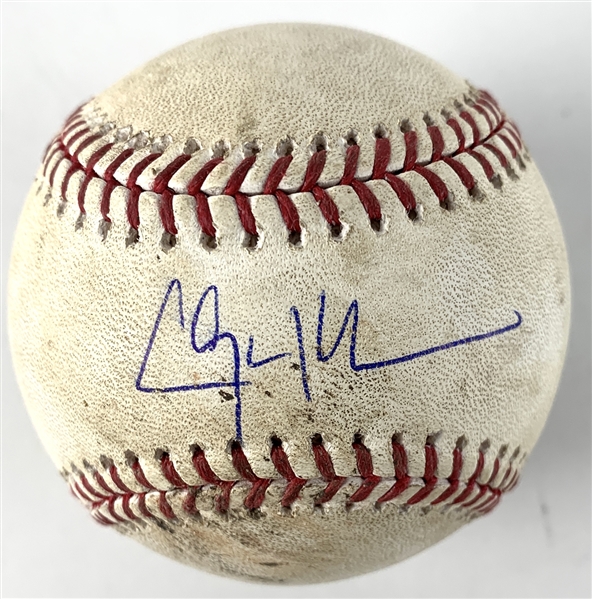 Clayton Kershaw Signed & Game Used 2019 OML Baseball Pitched by Kershaw 3 Times! (MLB & PSA/DNA)