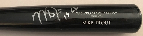 2019 Mike Trout Game Used & Signed Old Hickory MT27 Pro Model Baseball Bat (Anderson Authentics LOA)(Beckett/BAS Guaranteed)