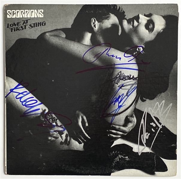 The Scorpions In-Person Group Signed “Love at First Sting” Album Record (5 Sigs) (John Brennan Collection) (BAS Guaranteed)