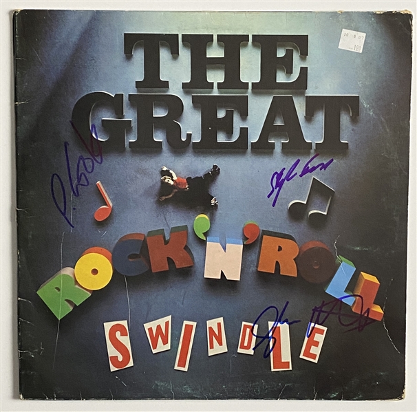 The Sex Pistols In-Person Group Signed “The Great Rock ’n’ Roll Swindle” Album Record (3 Sigs) (John Brennan Collection) (BAS Guaranteed)