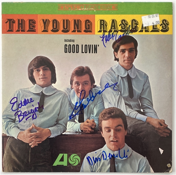 The Young Rascals In-Person Group Signed Self-Titled Debut Record Album (4 Sigs) (John Brennan Collection) (BAS Guaranteed)