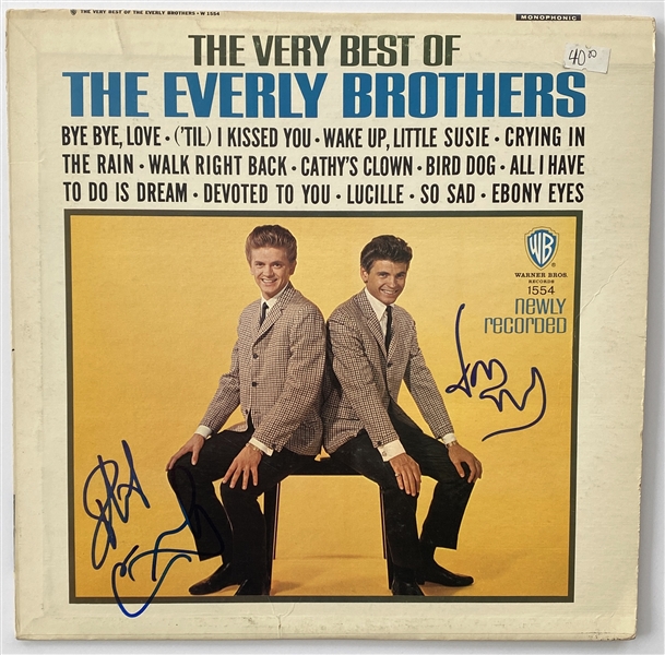 The Everly Brothers In-Person Dual-Signed “The Very Best of the Everly Brothers” Record Album (2 Sigs) (John Brennan Collection) (BAS Guaranteed)