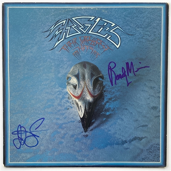 Eagles: Randy Meisner and J. D. Souther In-Person Dual-Signed “Their Greatest Hits (1971–1975)” Album (2 Sigs) (John Brennan Collection) (BAS Guaranteed)