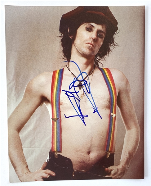 Rolling Stones: Keith Richards In-Person Signed  11” x 14” Photo (John Brennan Collection) (BAS Guaranteed)