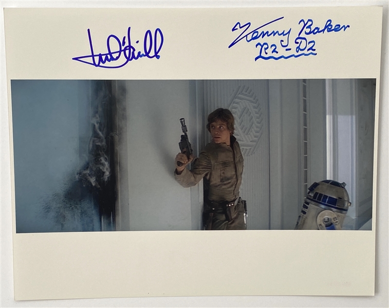 Star Wars: Mark Hamill and Kenny Baker 10” x 8” Signed Photo from “The Empire Strikes Back” (Beckett/BAS Guaranteed)