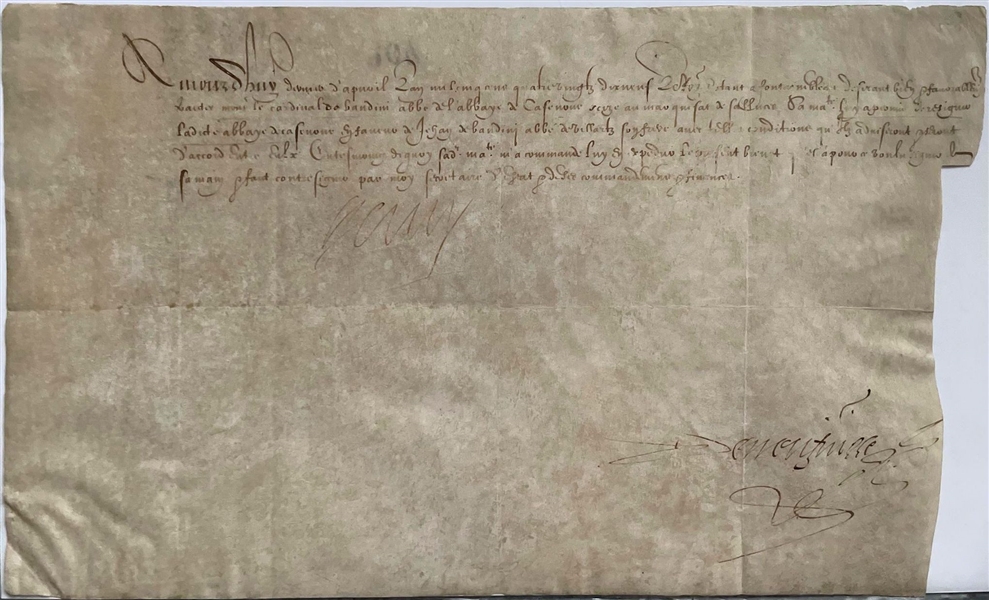 Scarce King Henry The IV (Henry the Great) of France 13” x 8” Signed 1599 Document (PSA Authentication) 