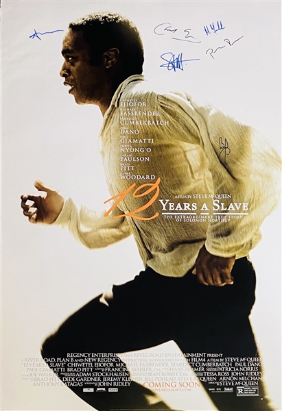 “12 Years A Slave” Cast-Signed Original 27” x 40” Double-Sided Movie Poster (6 Sigs) (BAS Guaranteed)