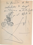 Salvador Dali Exceptional 5" x 7" Signed & Hand Sketched/Drawn "Motorized Night Angel" Art! (Beckett/BAS)
