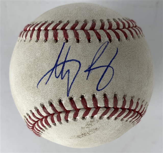 Anthony Rizzo Signed & Game Used 2018 OML Baseball (MLB & PSA/DNA)