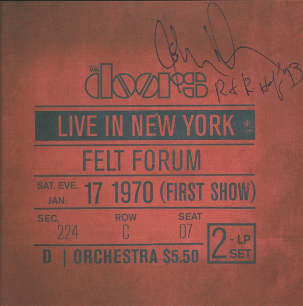 The Doors Drummer John Densmore signed RARE Copy of "Live in NY" Double LP (Beckett/BAS Guaranteed)