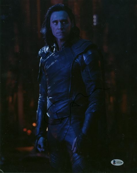 Tom Hiddleston Signed 11" x 14" "Loki" Photograph  (Beckett/BAS)
